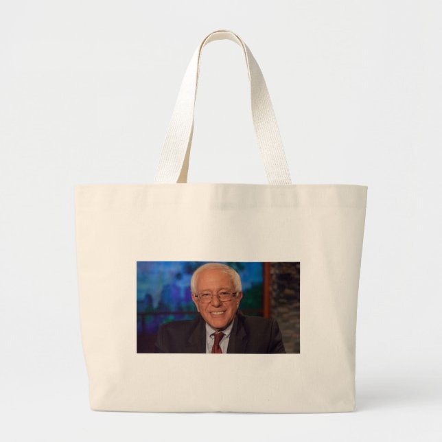 Bernie Sanders Large Tote Bag (Front)