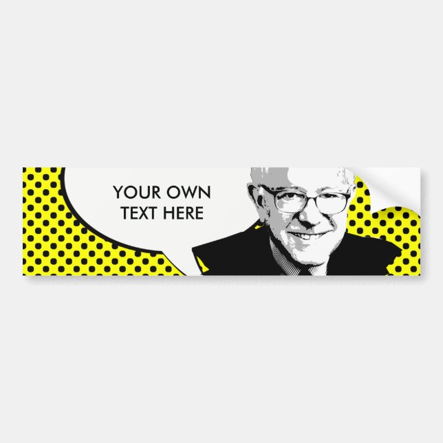 BERNIE SANDERS POP ART BUMPER STICKER (Front)
