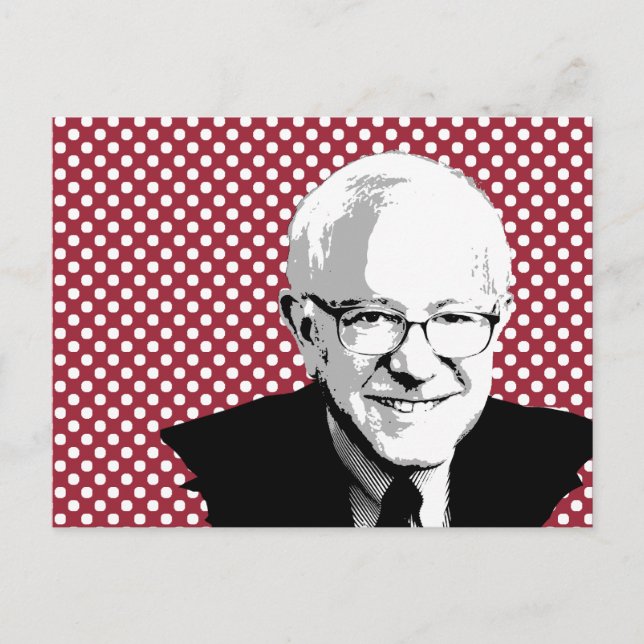 BERNIE SANDERS POP ART POSTCARD (Front)