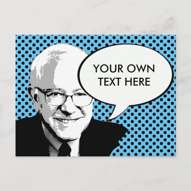 BERNIE SANDERS POP ART POSTCARD (Front)