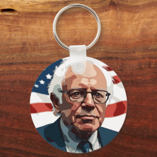 Bernie Sanders Portrait Key Ring