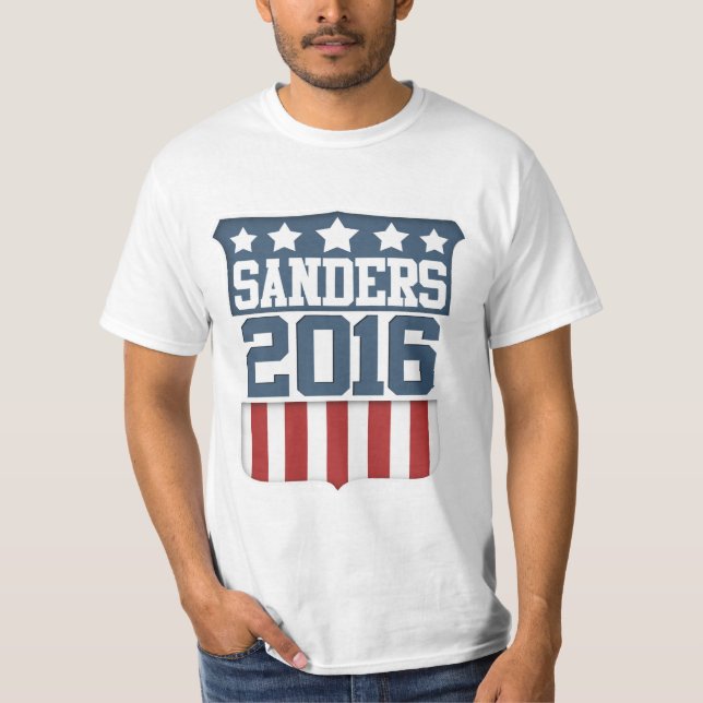Bernie Sanders President 2016 Shield T-Shirt (Front)