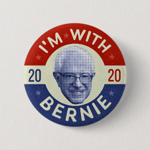 Bernie Sanders President 2020 Democrat Photo Retro 6 Cm Round Badge