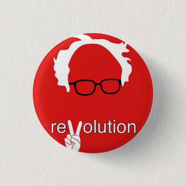 Bernie Sanders Revolution 2016 3 Cm Round Badge (Front)