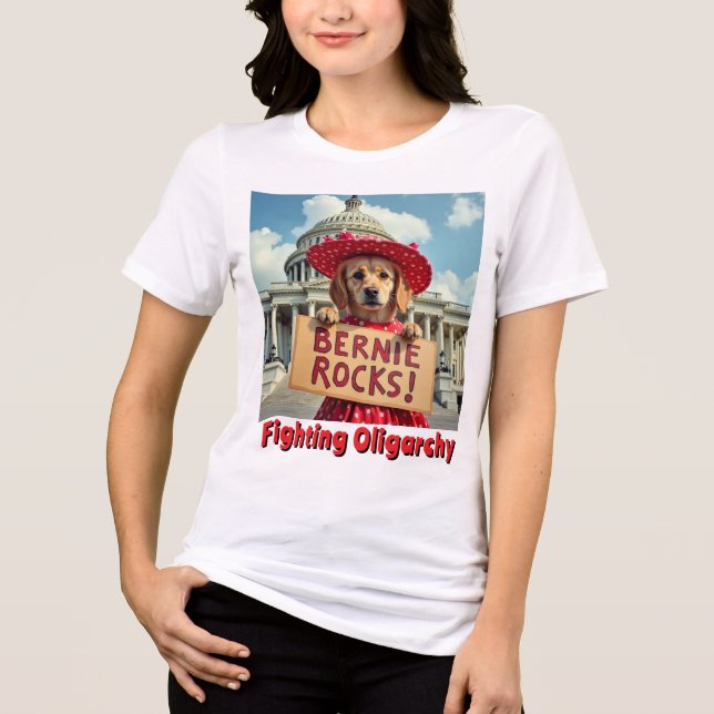 Bernie Sanders Rocks Tri-Blend Shirt (Front)
