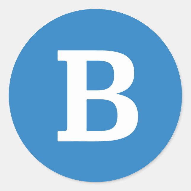 Bernie Sanders Round "B" Sticker (Front)
