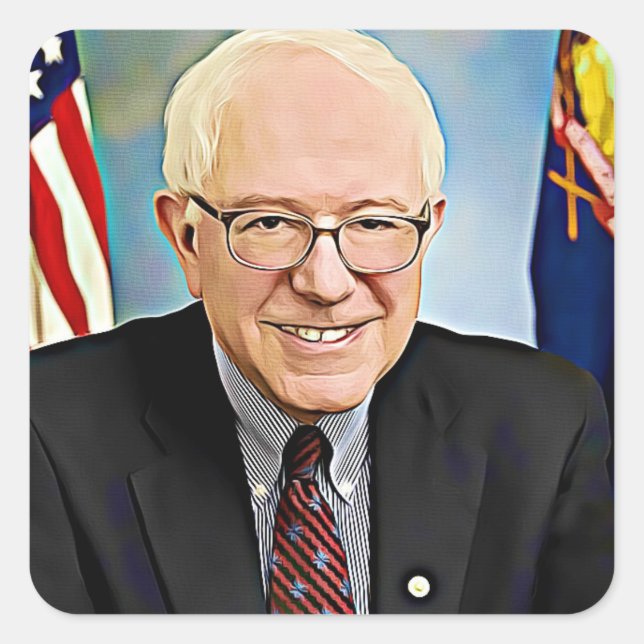 Bernie Sanders Support Digital Art Stickers (Front)