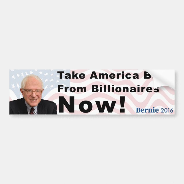 Bernie Sanders Take America Back Bumper Sticker (Front)
