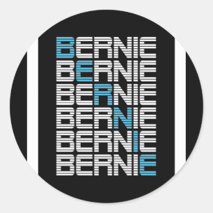 BERNIE sanders textStacks Classic Round Sticker