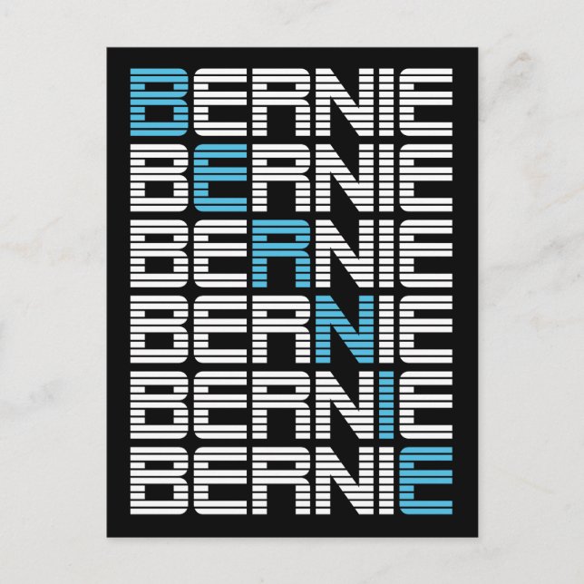 BERNIE sanders textStacks Postcard (Front)