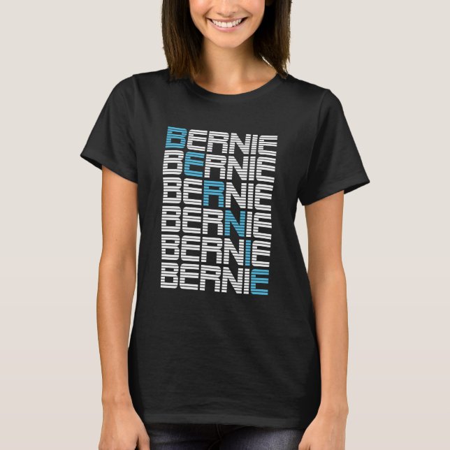 BERNIE sanders textStacks T-Shirt (Front)