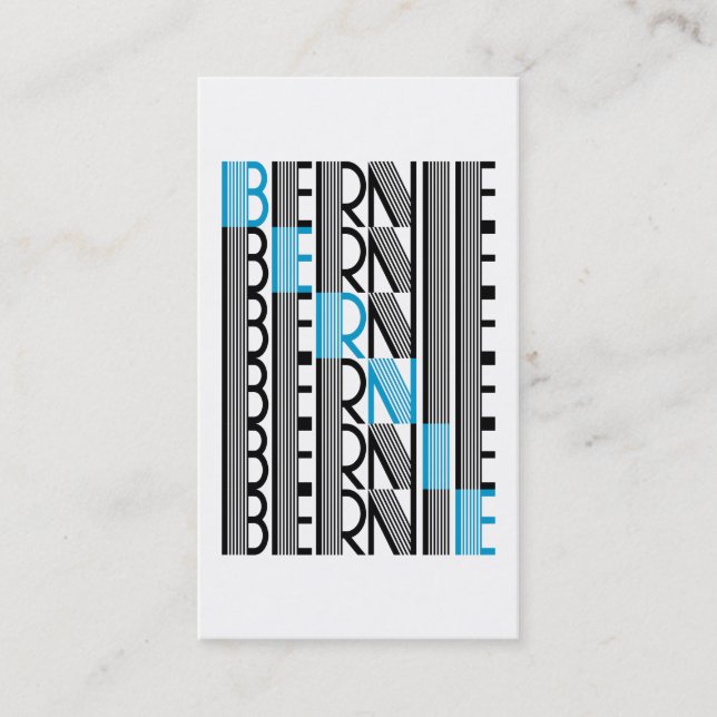 BERNIE sanders textual Business Card (Front)