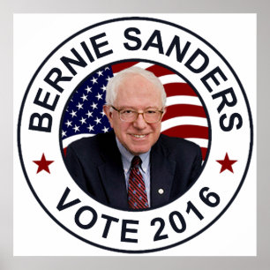 Bernie Sanders US Flag Poster