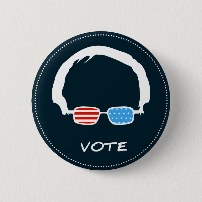 Bernie Sanders - Vote! 6 Cm Round Badge (Front)