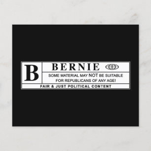 Bernie Sanders Warning Label