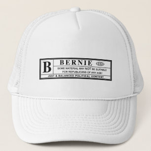 Bernie Sanders Warning Label Trucker Hat