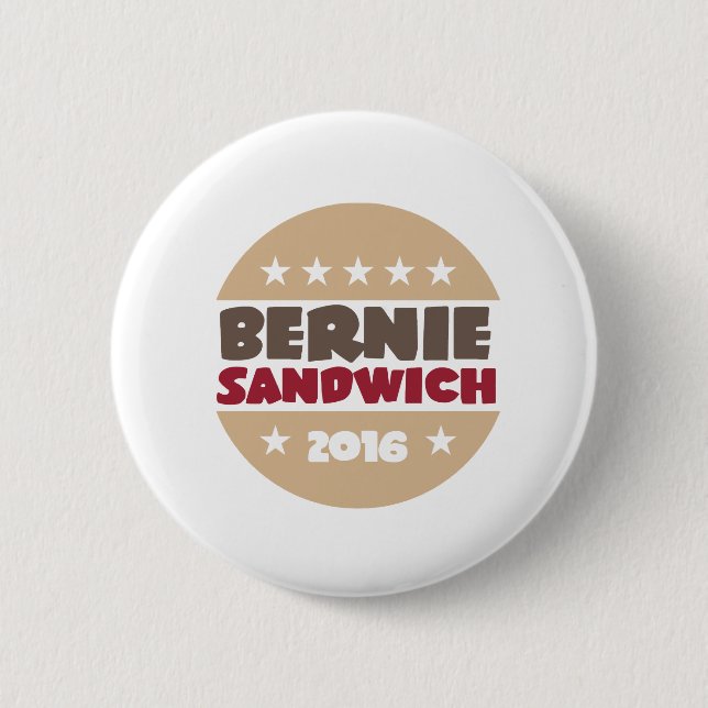 Bernie Sandwich 6 Cm Round Badge (Front)