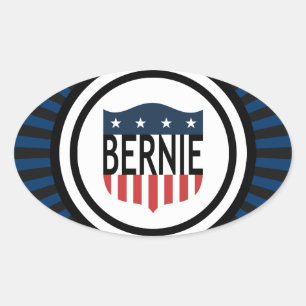 BERNIE stars and stripes Oval Sticker