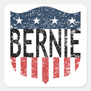 BERNIE stars and stripes Square Sticker