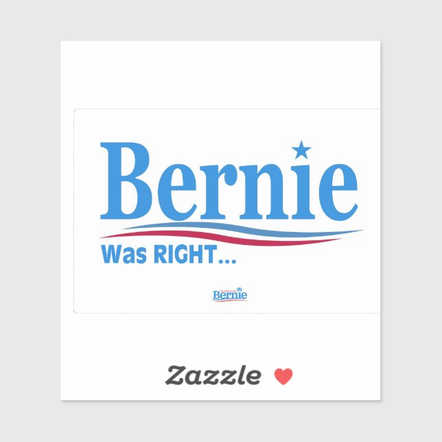 Bernie Was Right vinyl sticker (Sheet)