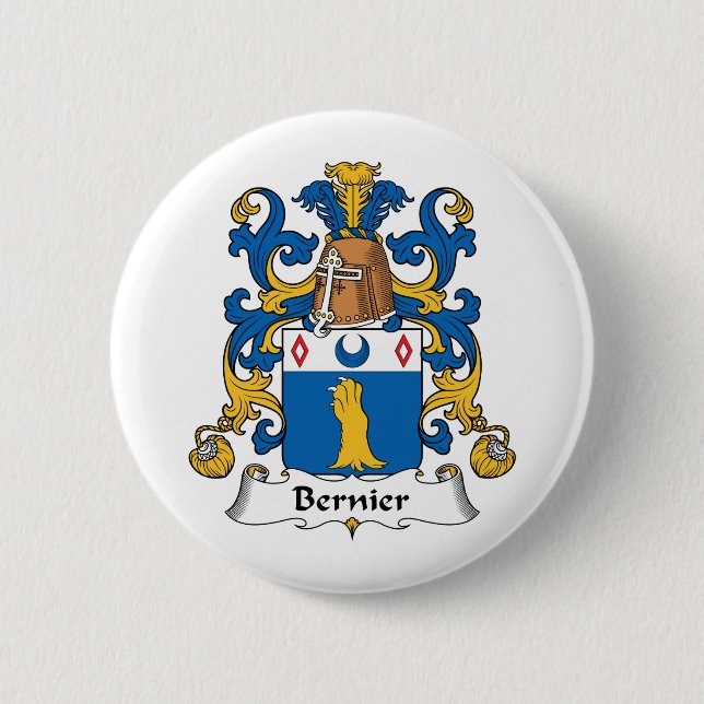 Bernier Family Crest 6 Cm Round Badge (Front)