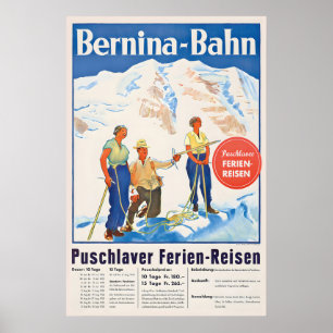 Bernina Railway St. Moritz Canton of Graubünden Poster