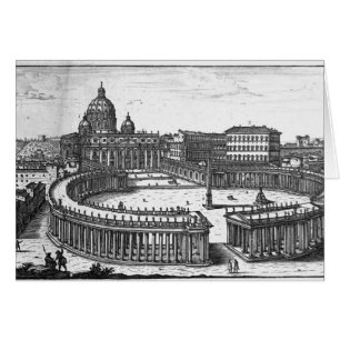 Bernini's original plan for St. Peter's Square