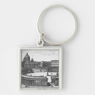 Bernini's original plan for St. Peter's Square Key Ring