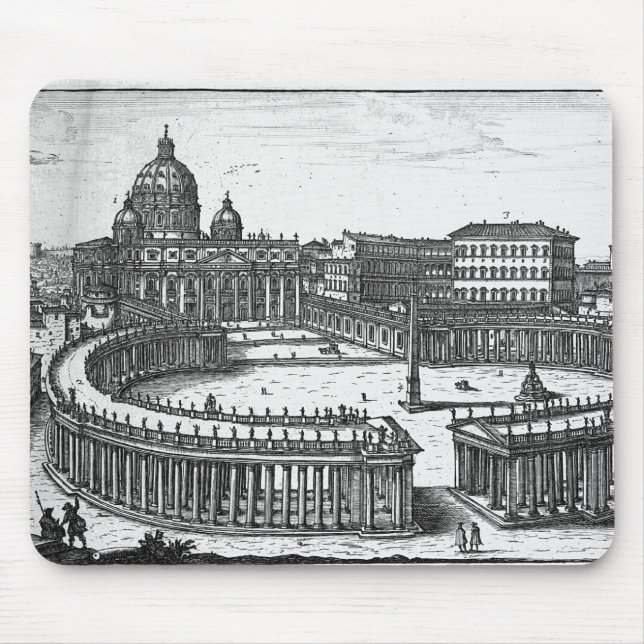 Bernini's original plan for St. Peter's Square Mouse Mat (Front)