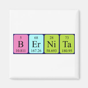 Bernita periodic table name magnet