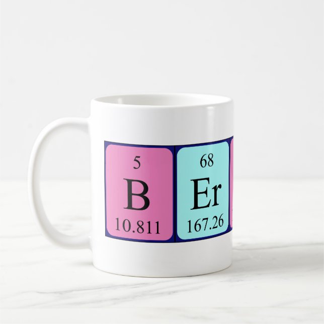 Bernita periodic table name mug (Left)