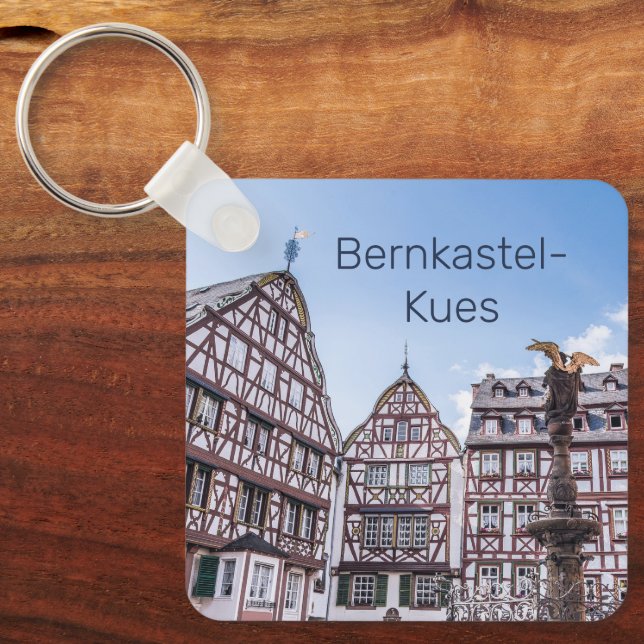 Bernkastel-Kues Historic Facades Germany Souvenir Key Ring (Front)