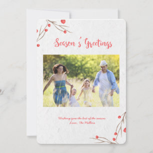 Berries and Branches Holly berries Christmas Card