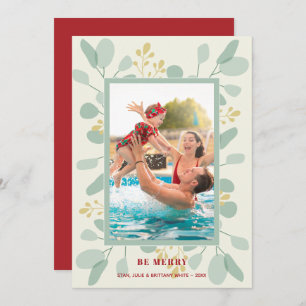 Berries and Eucalyptus Christmas Photo Holiday Card