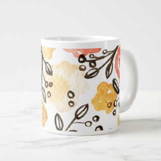 Berries and Floral Large Coffee Mug