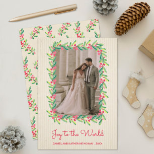 Berries and Greenery Christmas Photo Holiday Card