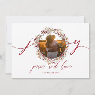 Berries and Joy Holiday Photo Card