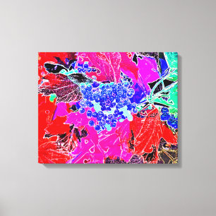 BERRIES AND LEAVES CANVAS PRINT