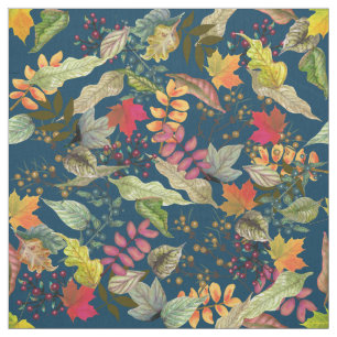 Berries and Leaves   Fall Colours Fabric