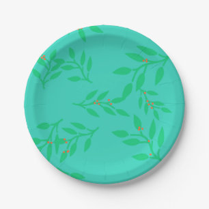Berries and Leaves Paper Plates