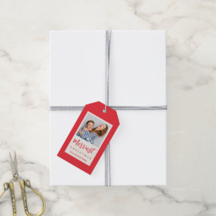 Berries and Pine Christmas Photo Gift Tags