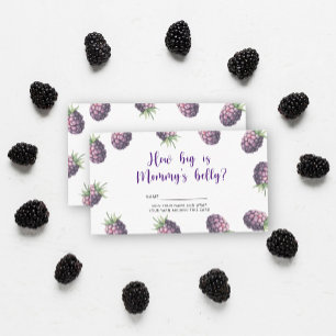 Berries - baby shower how big is mummy's belly enclosure card