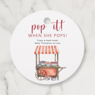 Berries baby shower - Pop it When she pops Favour Tags