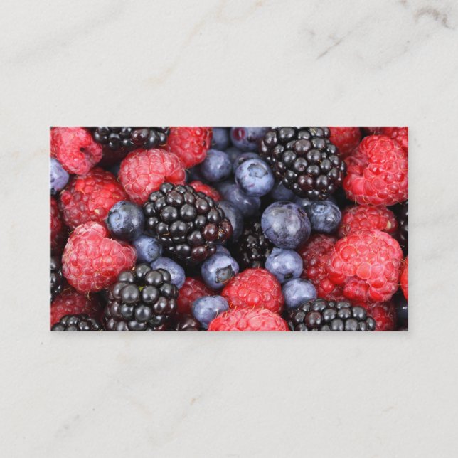 Berries blueberry blackberry raspberry business business card (Front)
