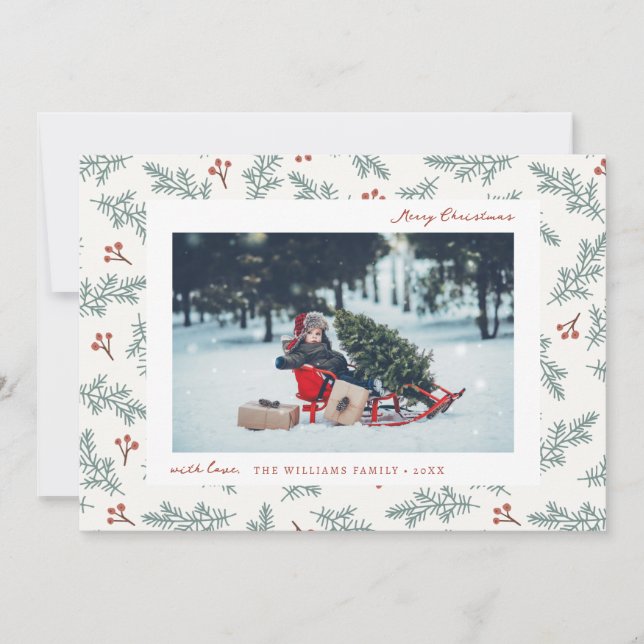 Berries Botanical Holiday Card (Front)