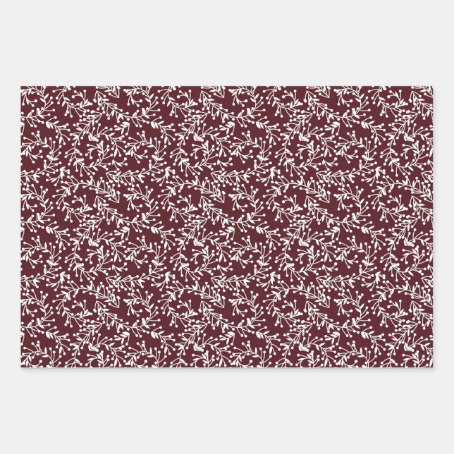 berries, burgundy. wrapping paper sheet (Front)