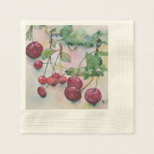 Berries. Cherries Napkin