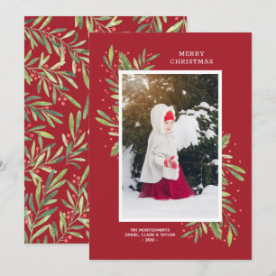 Berries Christmas Photo Holiday Card