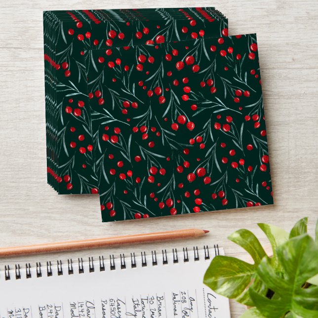 Berries Christmas - Traditional Christmas Colours Envelope (Stacked)