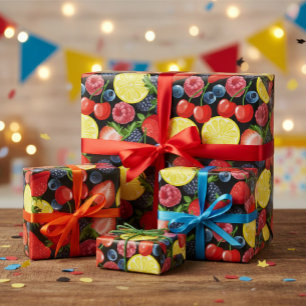 Berries & Citrus Delight Wrapping Paper